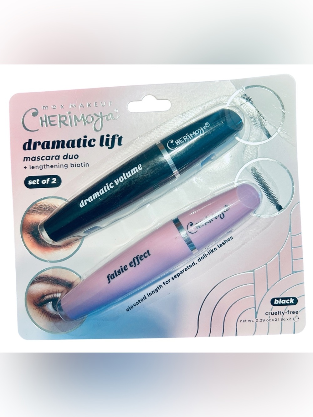 2 ~ 2 Pack Dramatic Volume & Falsie Effect Mascara Duo - NEW - Total of 4 Tubes